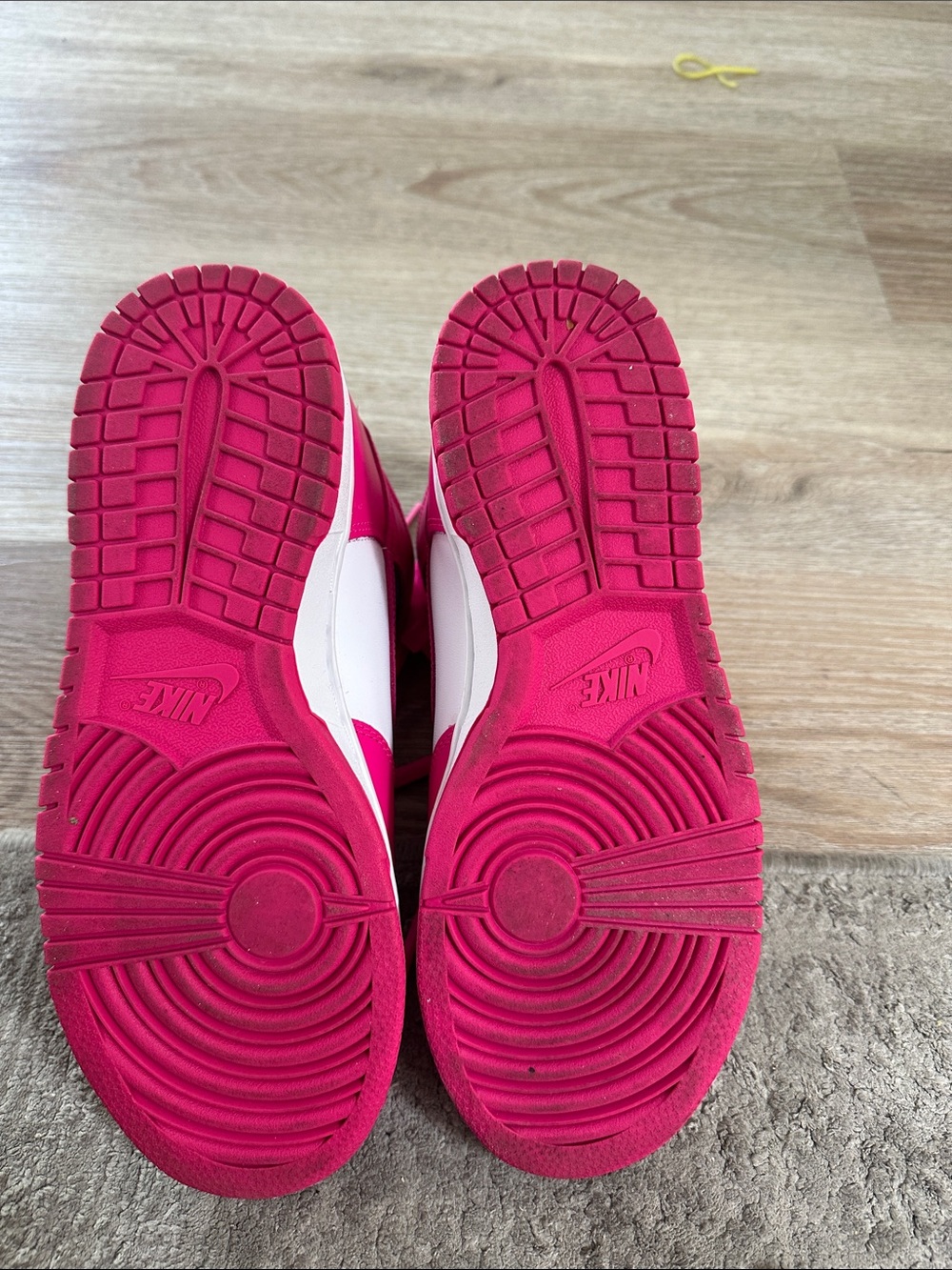 Nike Hot Pink and White High-Top Sneakers - Picture 4 of 5